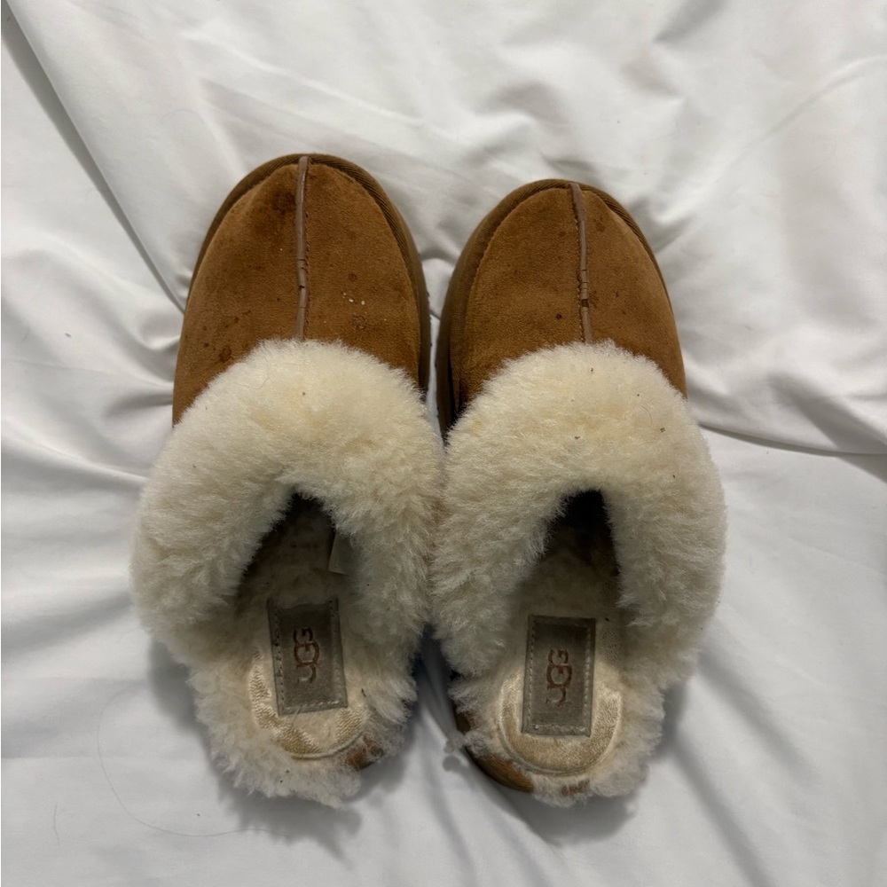 Ugg Tan Shearling Lined Slippers - image 2